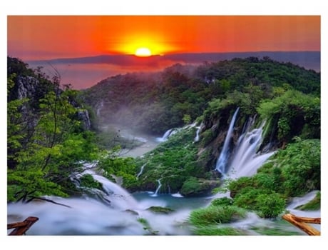 Papel de Parede WALLARENA Natureza Cachoeira (Multicolor - 416x254 cm)