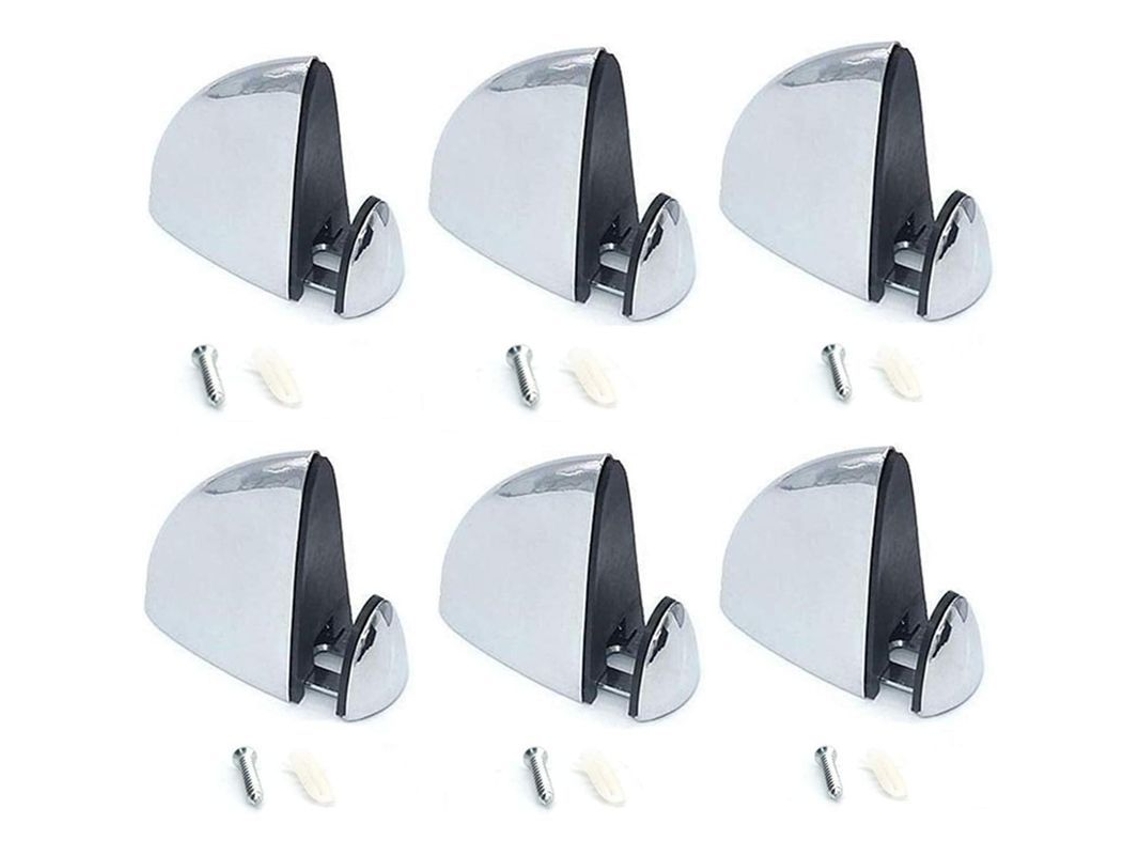 6 Suporte De Estante De Vidro Ajustável, Suportes De Aço Cromado Polido Para Parede, 3-13mm, 6 Peças