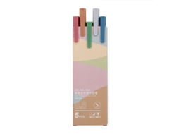 5 Peças Conjunto Plumas Gel Sistema De Cores Morandi Corpo Mate Intercambiável Para Estudantes 5014