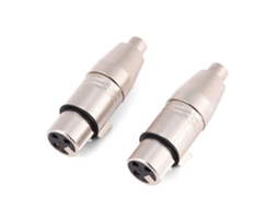 Adaptador Xlr Fêmea 3 Pinos Para Rca Fêmea Conexão Áudio