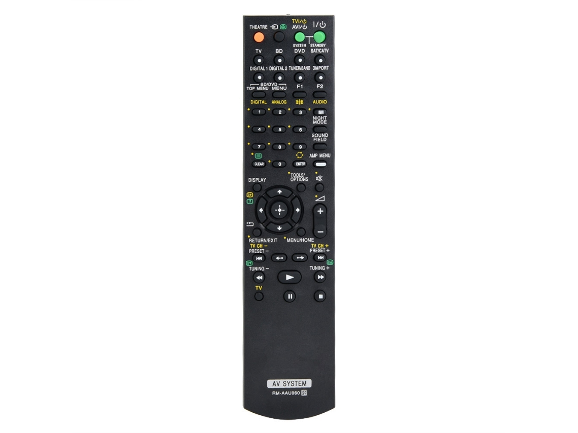 Aetheria controle Remoto Substituto para Receptor Av Sony Rm aau060 com Botões Grandes e Fácil Operação