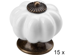 15 Puxadores de 40 Mm com Base Branca BRILVIBERA