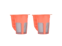 Nova Line 2pcs Xícara Filtro Café Reutilizável Cápsula Compatível K200 K300 K350 K400 Vermelha