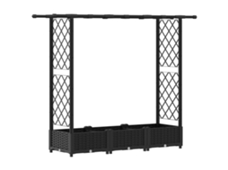 Conjunto 1 Canteiro De Jardim Elevado Vidaxl Preto Polipropileno (164 X 40 X 121 Cm)
