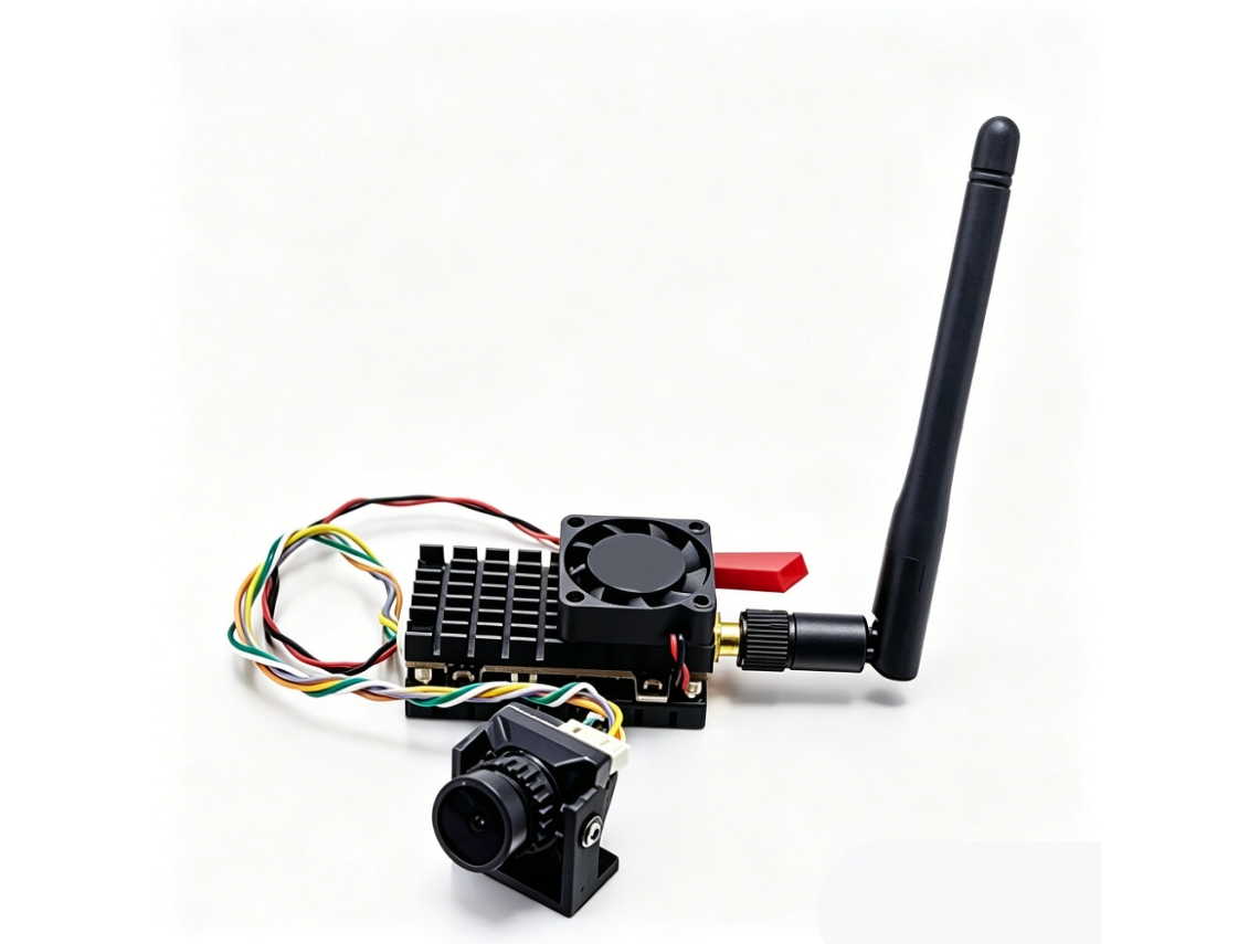 Transmissor Fpv Slonwake 5.8ghz 48ch 3w Com Potência Ajustável E Câmera Fpv Mini B19 1500tvl Com Lente De 2.1mm Para Drones De Corrida Fpv (preto)