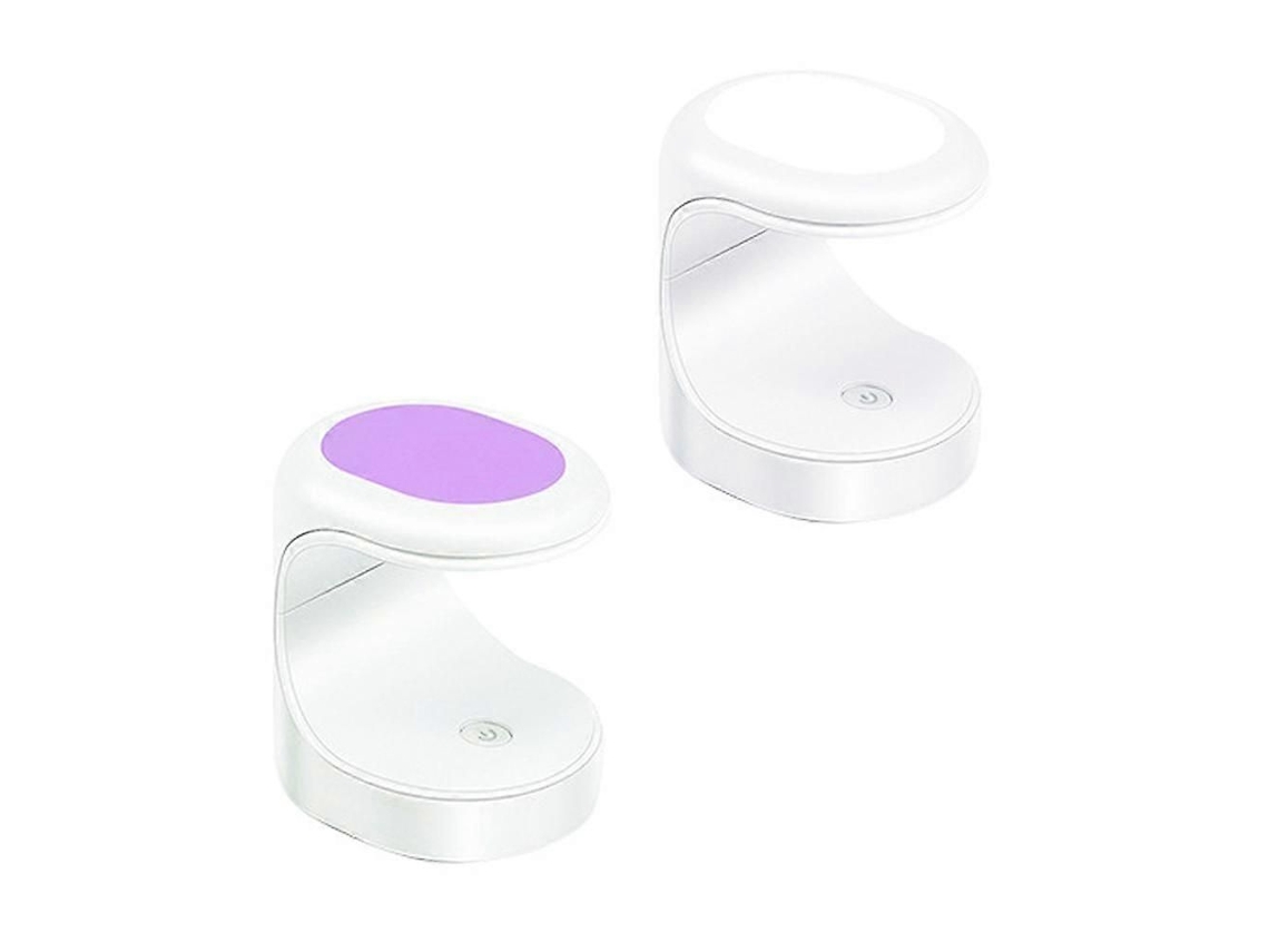 2 Pack Mini Uv Nail Lamp, Dryer Lamp For Gel Polish, Portable Single Finger Polish Home And Salo N GOKOCO (white, Purple)