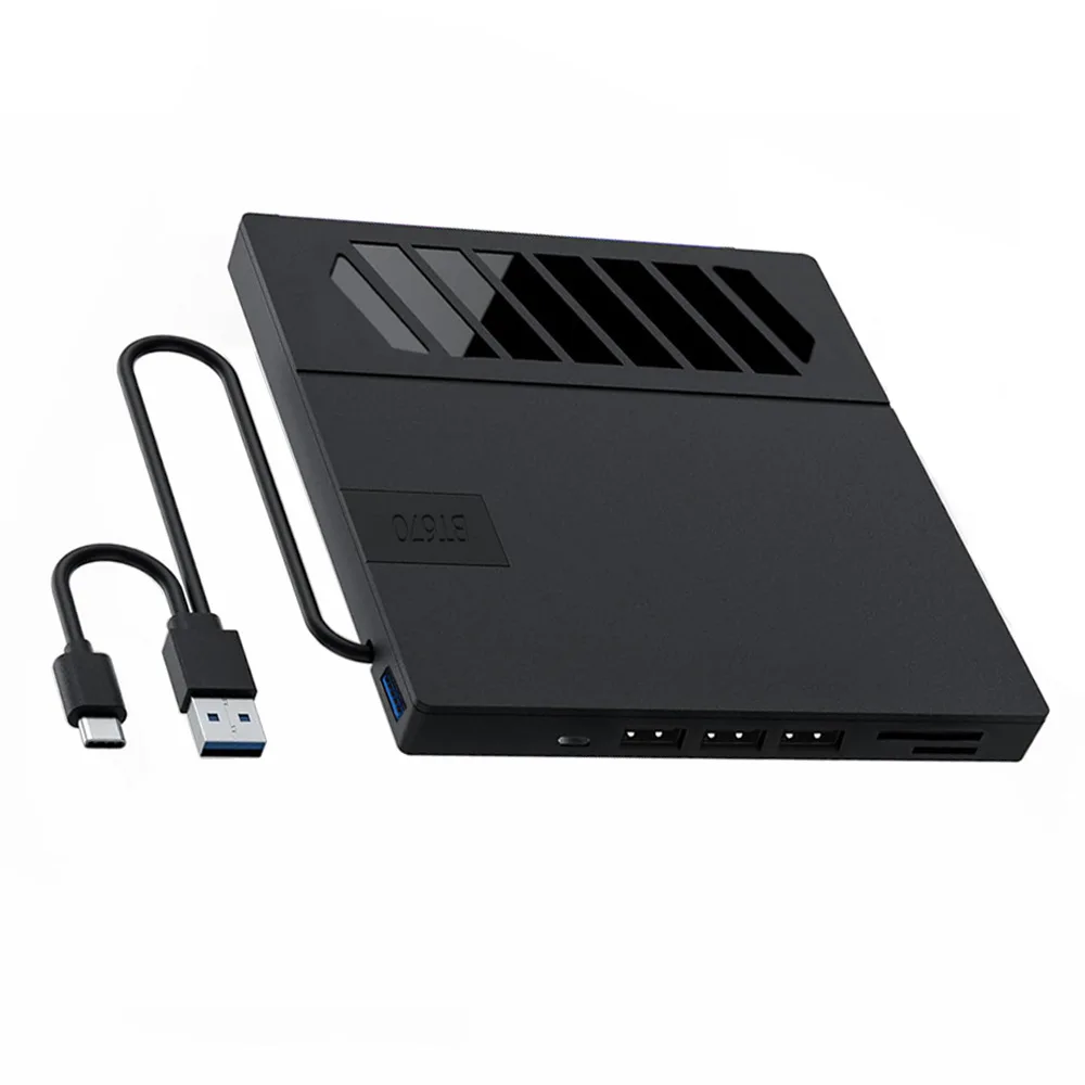 Unidade Externa De Cd/dvd/dvd-rom Com Usb 3.0, Design Ultrafino, Adequada Para Pcs De Mesa, Com Interfaces Usb E Type-c.