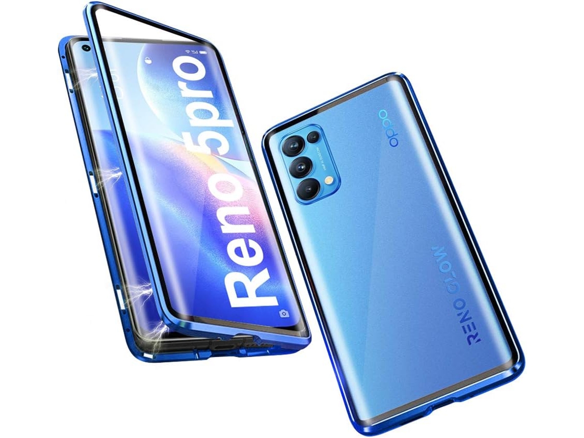 Capa Tecnologia Adsorção Proteção Graus Moldura para Oppo Oppo Find X3 Neo HONGWE. Magnética Prateado