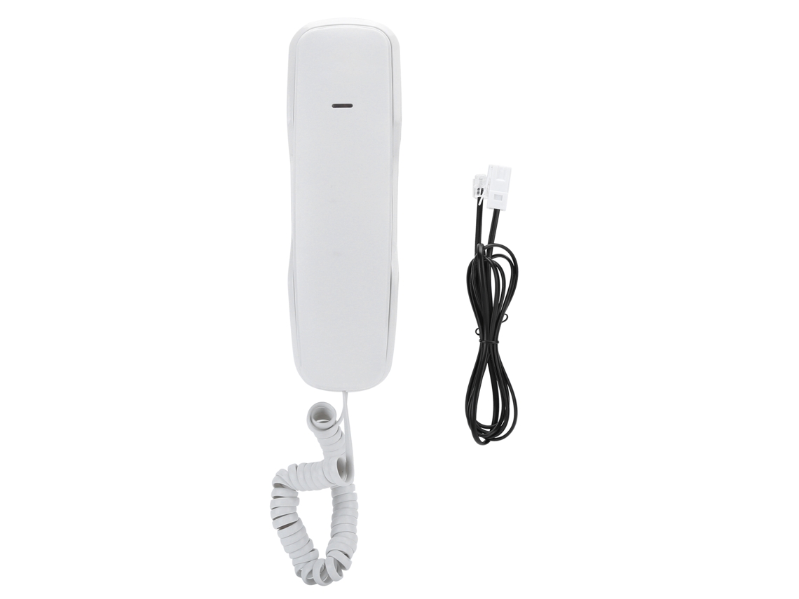Telefone De Mesa Branco A061 Com Suporte De Parede Sem Interrupção