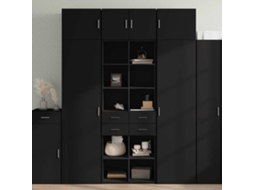 Vidaxl Armário Alto 70x42,5x185 Cm Derivados De Madeira Preto