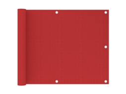 Vidaxl Tela De Varanda 75x500 Cm Pead Vermelho