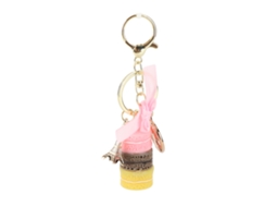 Chaveiro Decorativo Torre Eiffel Macaron Rosa