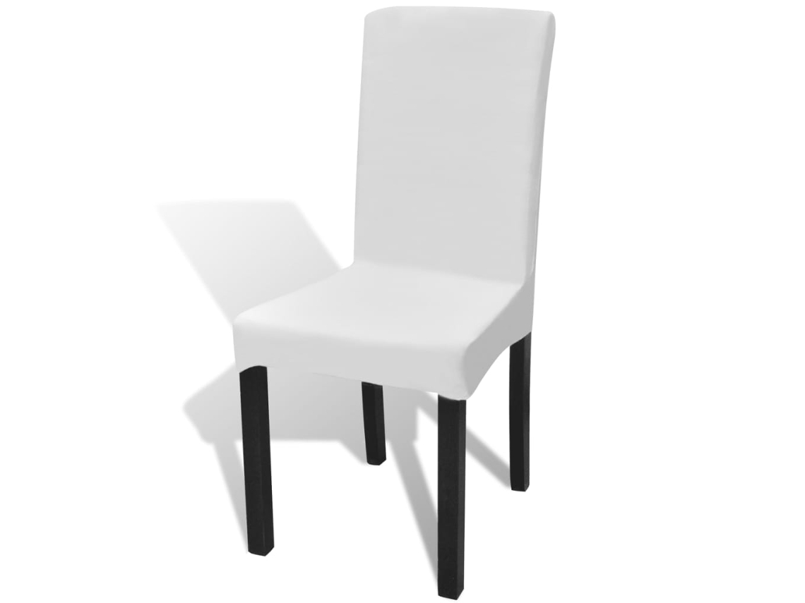 Vidaxl 6 Pcs Capas Extensíveis Para Cadeiras Branco