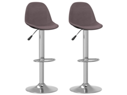Bar Stool, Bar Stools Vidaxl Cinzento-acastanhado Tecido (n/a)