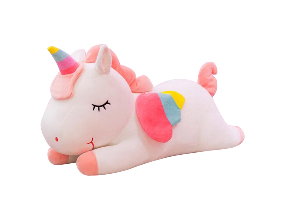 Almofada de pelúcia macia em formato de boneca para bebê dormir, presente de aniversário para meninas e meninos.