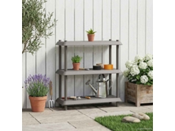 Vidaxl Unidade De Estante 3 Níveis 100 X 40 X 96 Cm Pp Cinzento-claro