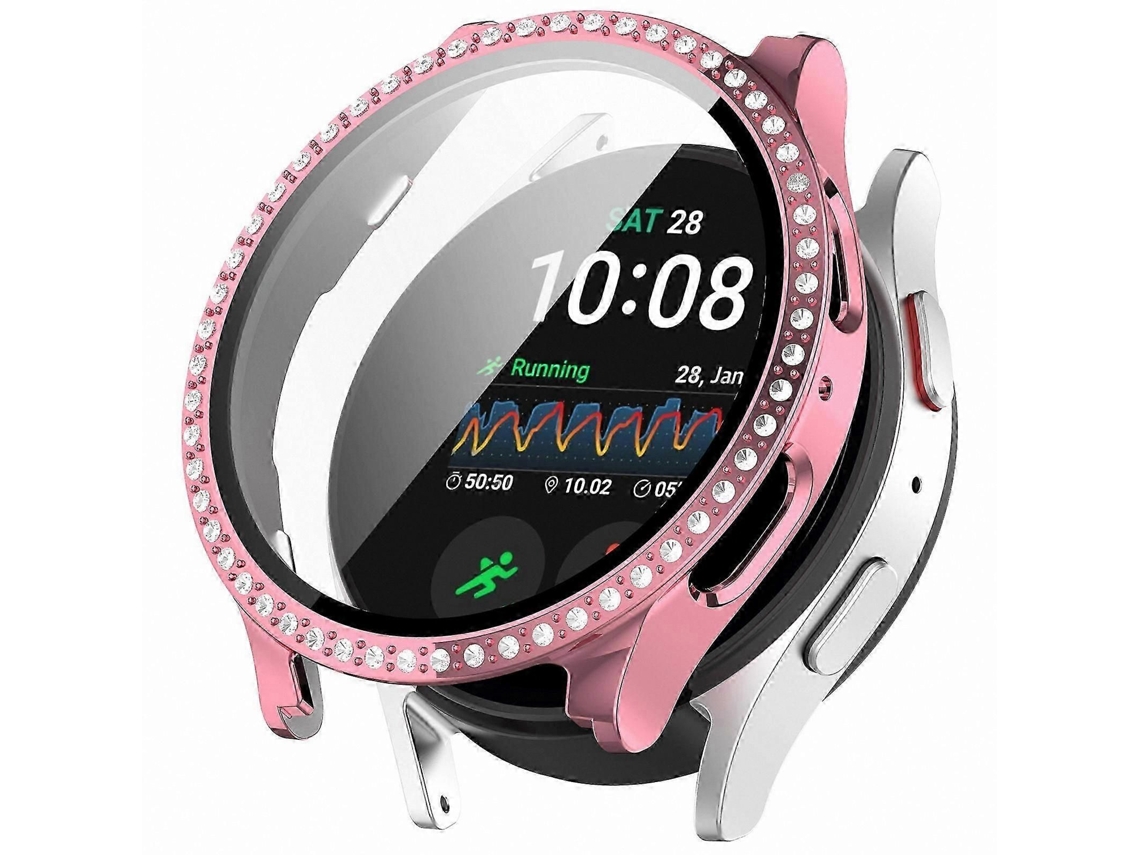 Capa Decorada com Strass e Vidro Temperado para Smartwatch 40 Mm GOKOCO