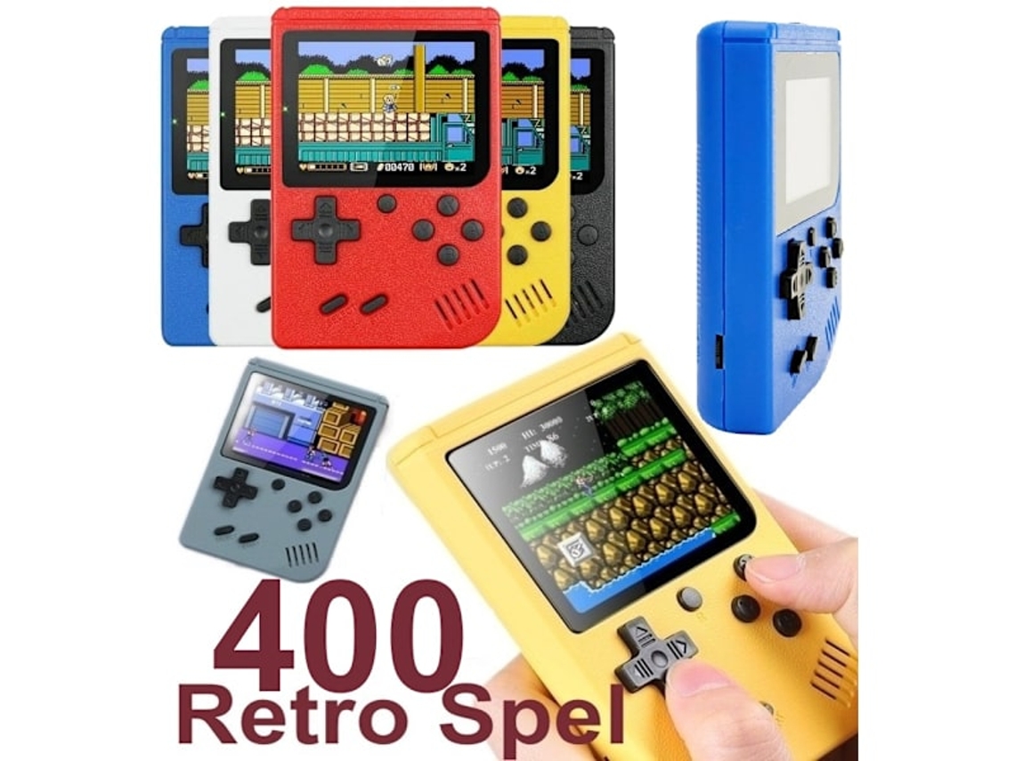 Console Portátil Retrô com 400 Títulos Clássicos, Verde AQUAFORGE