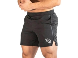 Bermudas Esportivas Masculinas Com Bolso Secagem Rápida Malha Respirável Preto Para Corrida Fitness Tamanho L