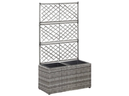 Vaso VIDAXL Cinzeto Rattan / Vime (58x30x107 cm)