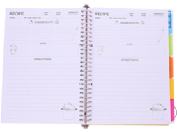 Carnet De Planificação De Receitas Modernas Em Papel E Plástico, Confortável De Ler E Agradável De Escrever