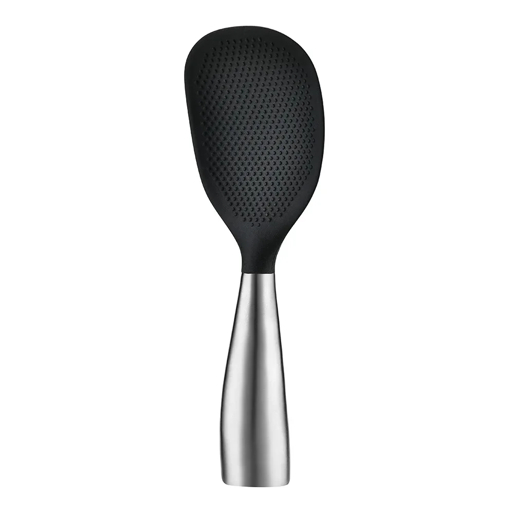 Colher de Arroz de Silicone , Resistente a Altas Temperaturas, Utensílio de Cozinha Durável. MDUG (preta)