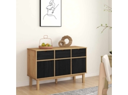 Vidaxl Aparador Otta Castanho E Preto 114 X 43 X 73,5 Cm