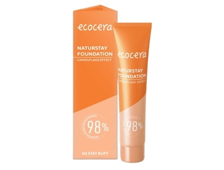 Naturstay Coverage Foundation N2 Stay Buff, 30ml Natural Finish Ecocera