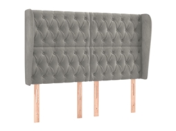 Headboard, Headboards Vidaxl Cinzeto Veludo (147 X 23 X 118/128 Cm)
