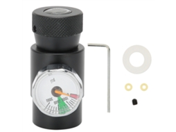 Válvula Adaptadora de Recarga de Co2 com Manômetro 3000 Psi Cabeça Macho 8mm Preto para Soda