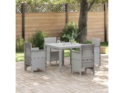 Vidaxl Conjunto De Jantar Para Jardim 5 Unid. Cinzento-claro