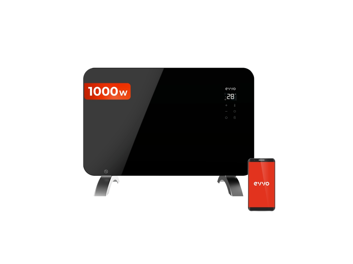 Convector Evvo C1000 Cristal Negro