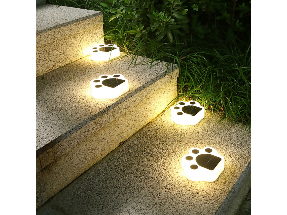 4pcs Luzes Solares de Pata Jardim Led Recarregáveis Iluminação Externa Ip65 S/MARCA