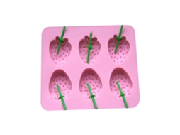 Forma De Silicone Em Formato De Morango Para Gelo, Geleia, Pudim, Sabonetes Artesanais, Bebidas, Cor Rosa
