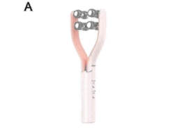 Massageador Facial Ems com Rolos em Formato de V Rosa GOKOCO