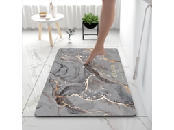 Tapete De Banho Diatomite Super Absorvente E Suave 40x60cm Cinza Lima