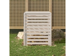 Vidaxl Caixote De Compostagem 82,5x82,5x99,5cm Pinho Maciço Branco