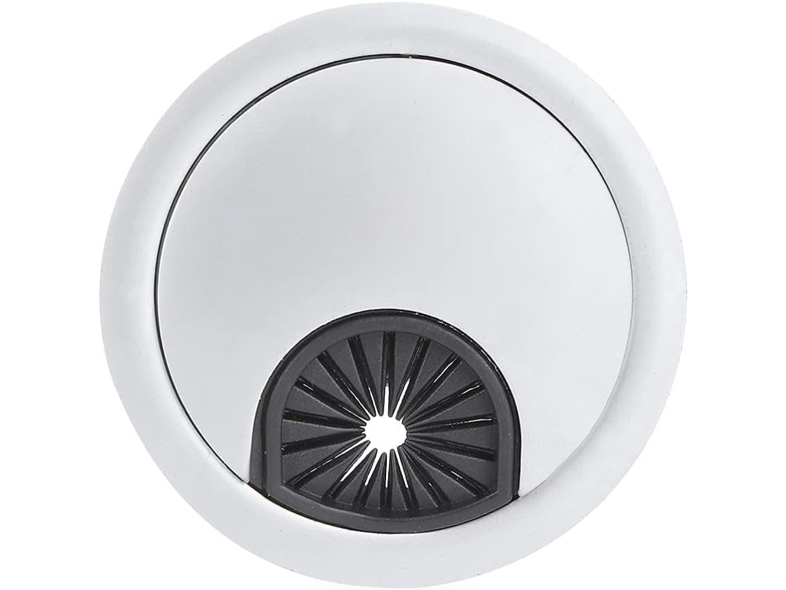 Tampa De Ilhós Rosqueada com Liga Abs Para Mesa de Computador,
