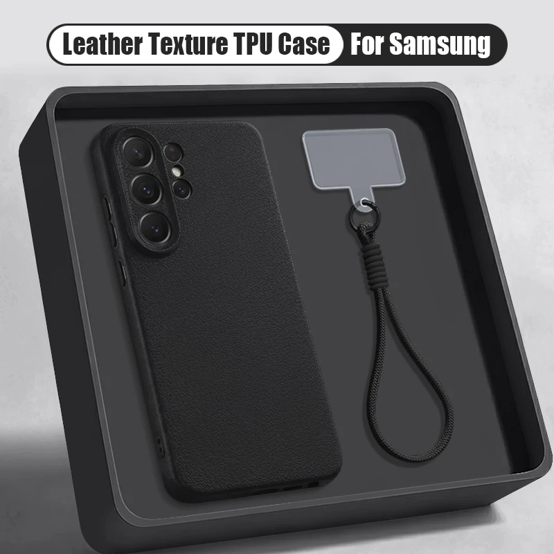 (preto) Capa Para Celular Com Cordão Para Galaxy A35, Tpu Macio