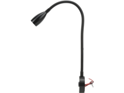 Luminária De Leitura Led 3w, Luminária De Parede Com Haste Flexível 360°, Luz Regulável Com 3 Cores Ajustáveis Para