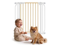 Grade Porta De Proteção Lionelo Truus Slim 75-105cm - Limiar 1,5cm - 2 Extensões - Fecho Automático Branco
