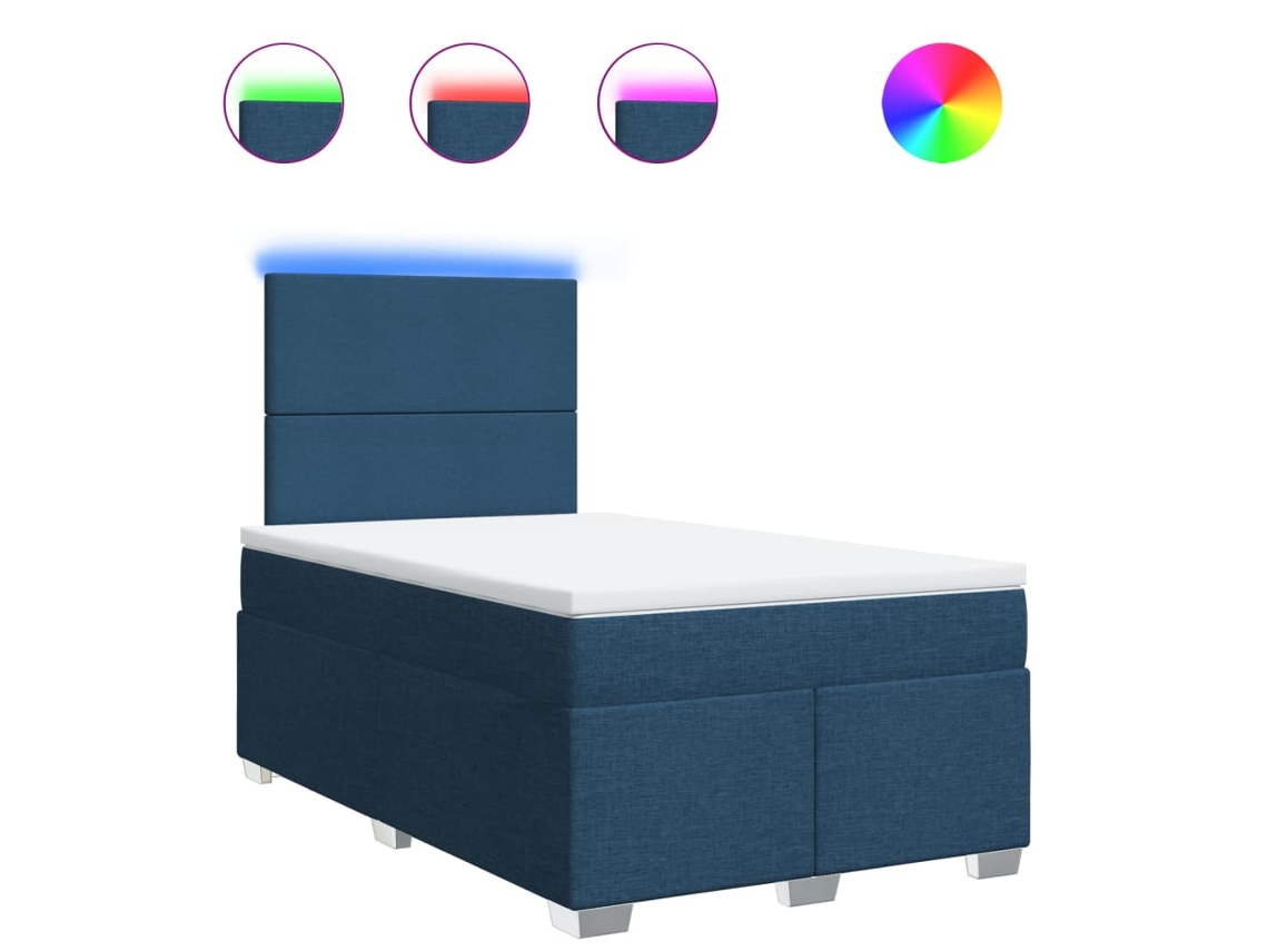 Box Spring Bed, Box Spring Beds Vidaxl Azul Tecido (120 X 190 Cm)