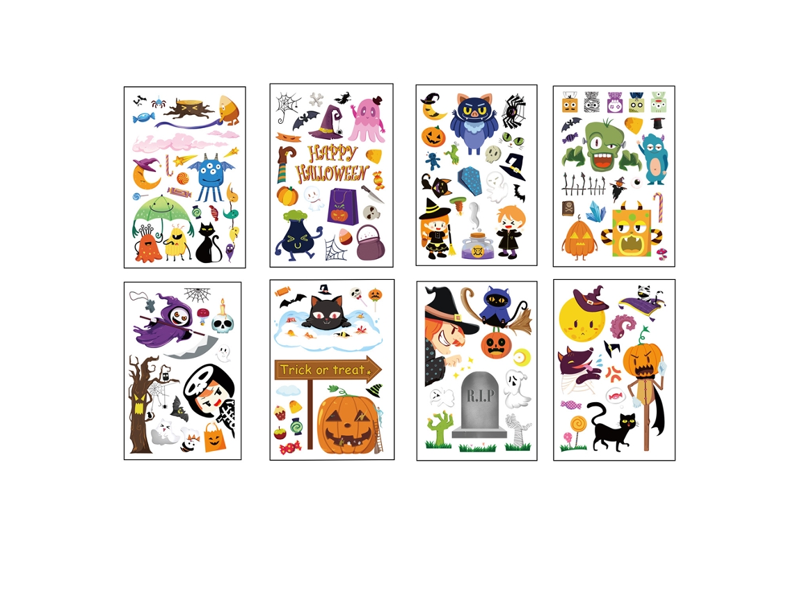 Adesivos de Halloween Decoração Fofa para Janelas NEVEANCE