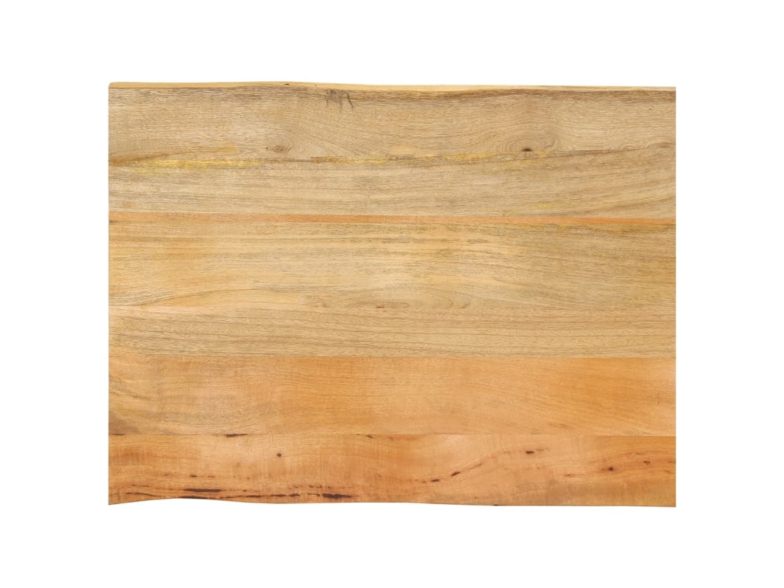 Vidaxl Tampo De Mesa C/ Borda Viva 80x60x2,5 Cm Mangueira Maciça