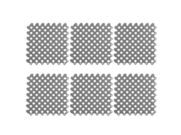 6pcs Tapete Antiderrapante Intertravável 20x20cm Pvc para Cozinha Banheiro Piscina Varanda Cinza Escuro