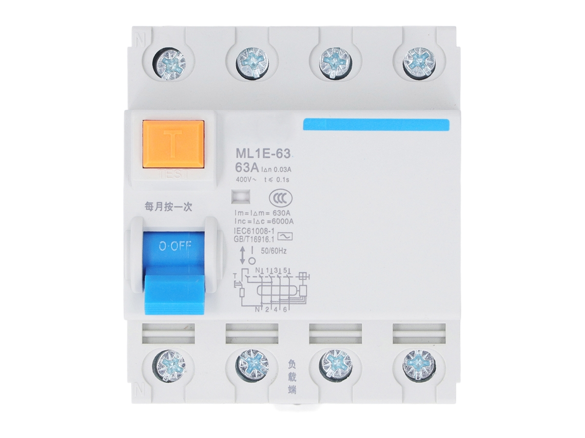 Disjuntor 63a 400v 3p+n Mcb 6ka para interruptor de proteção de segurança residencial