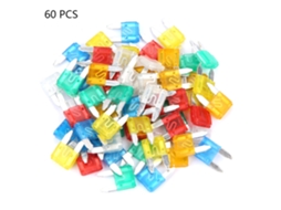Kit de 60 Fusíveis de Lâmina Mini Multicolor Tamanho Pequeno para Carro Caminhão Set de Fusíveis (s)