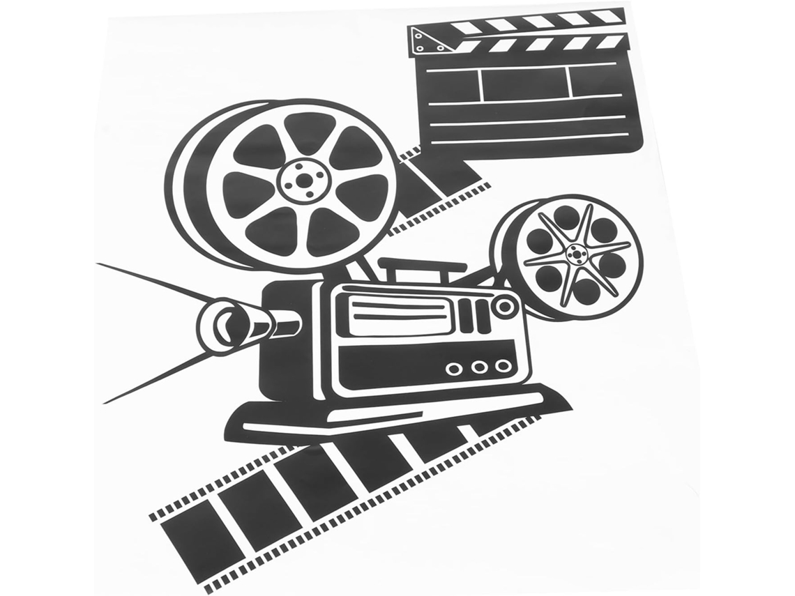 Adesivos De Pvc Preto Para Cinema, Decoração De Parede Exclusiva Sem
