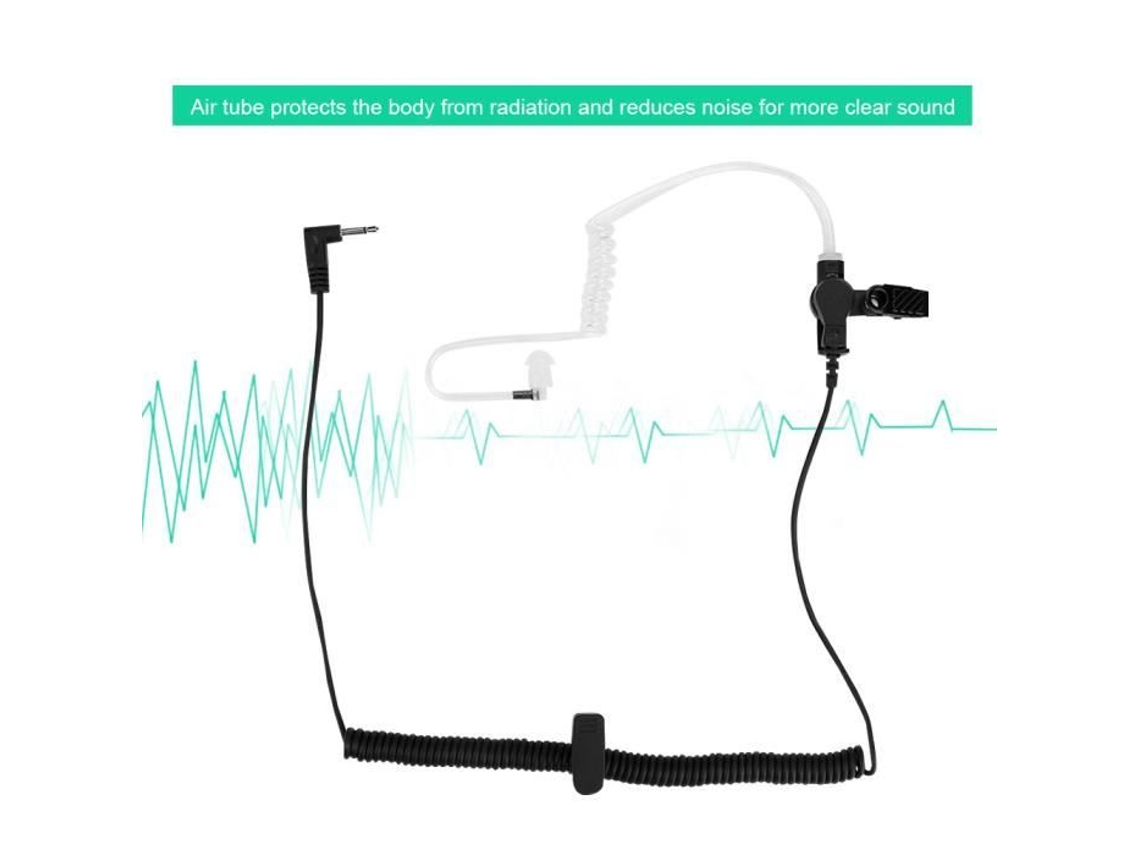 HURRISE 3 3 5 Mm M Cabeça Fone de Ouvido Tubo Oculto Tubo Acústico Conversível Fone de Ouvido Gancho Walkie-Talkie Rádio