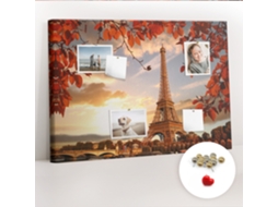 Quadro De Cortiça Com Impressão Torre Eiffel Para O Escritório Espelharte (70x100 Cm)